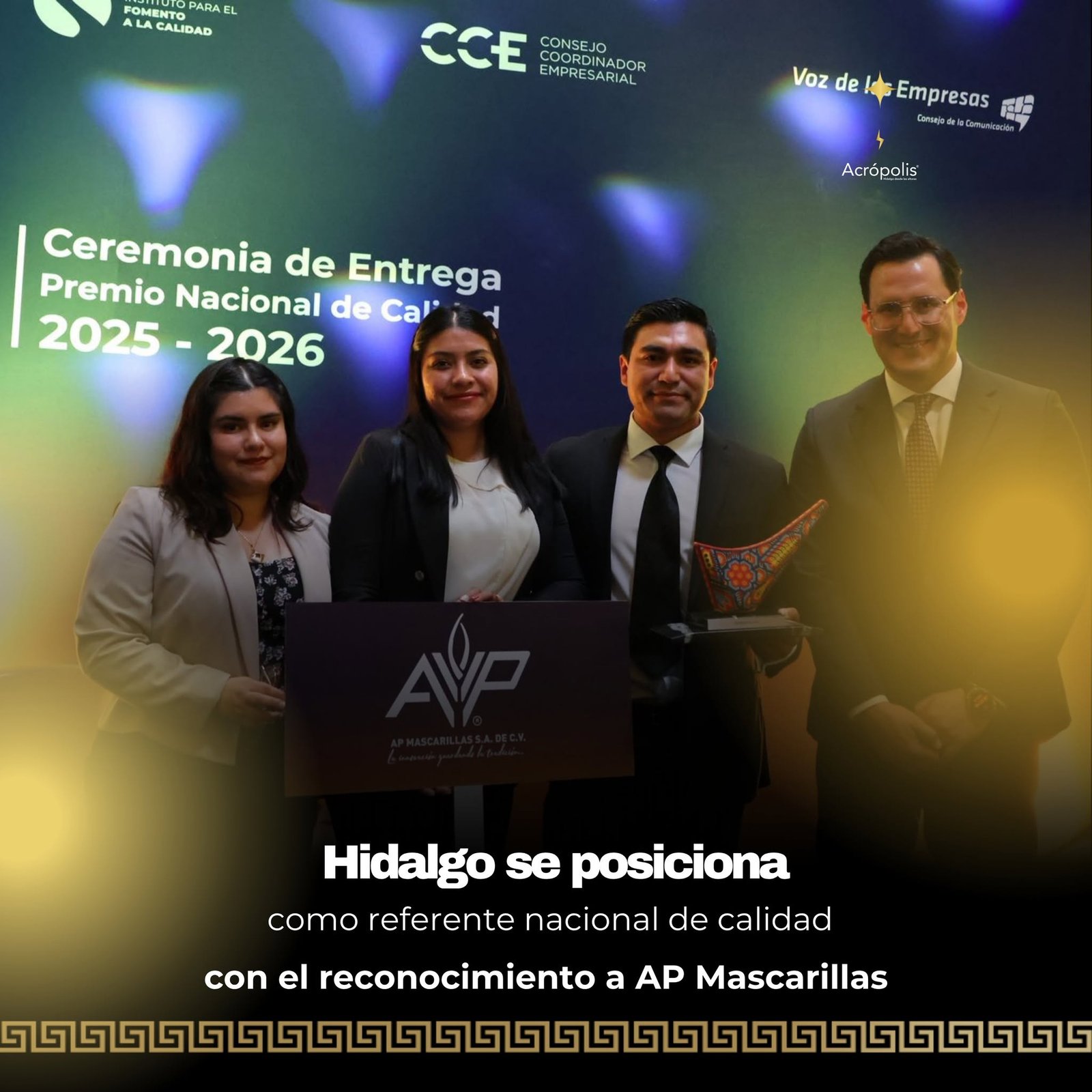 Imagen de Premio de Calidad Nacional 2026 AP Mascarillas